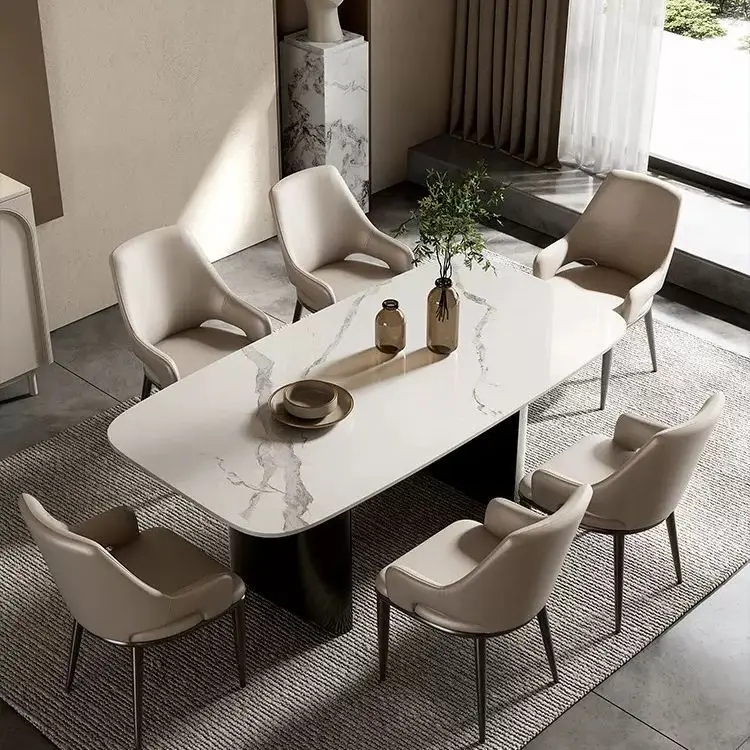 Luxury Nail Tables, dining tables, and chairs Modern household light luxury dining chairs Minimalist Italian Nail Tables