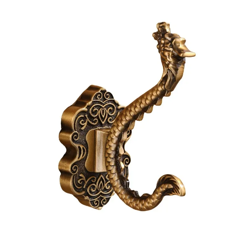 Antique classical bronze clothing double robe wall coat hooks wire rack wall mount coat hook vintage 3Pcs/set