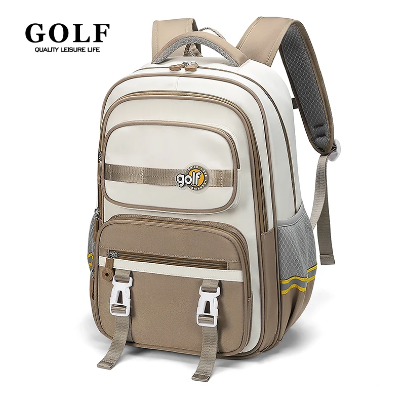 GOLF School Book Bags Kids Primary Backpack Large School Backpacks Children Elementary Bookbag Schoolbag Boys Girl multi pockets