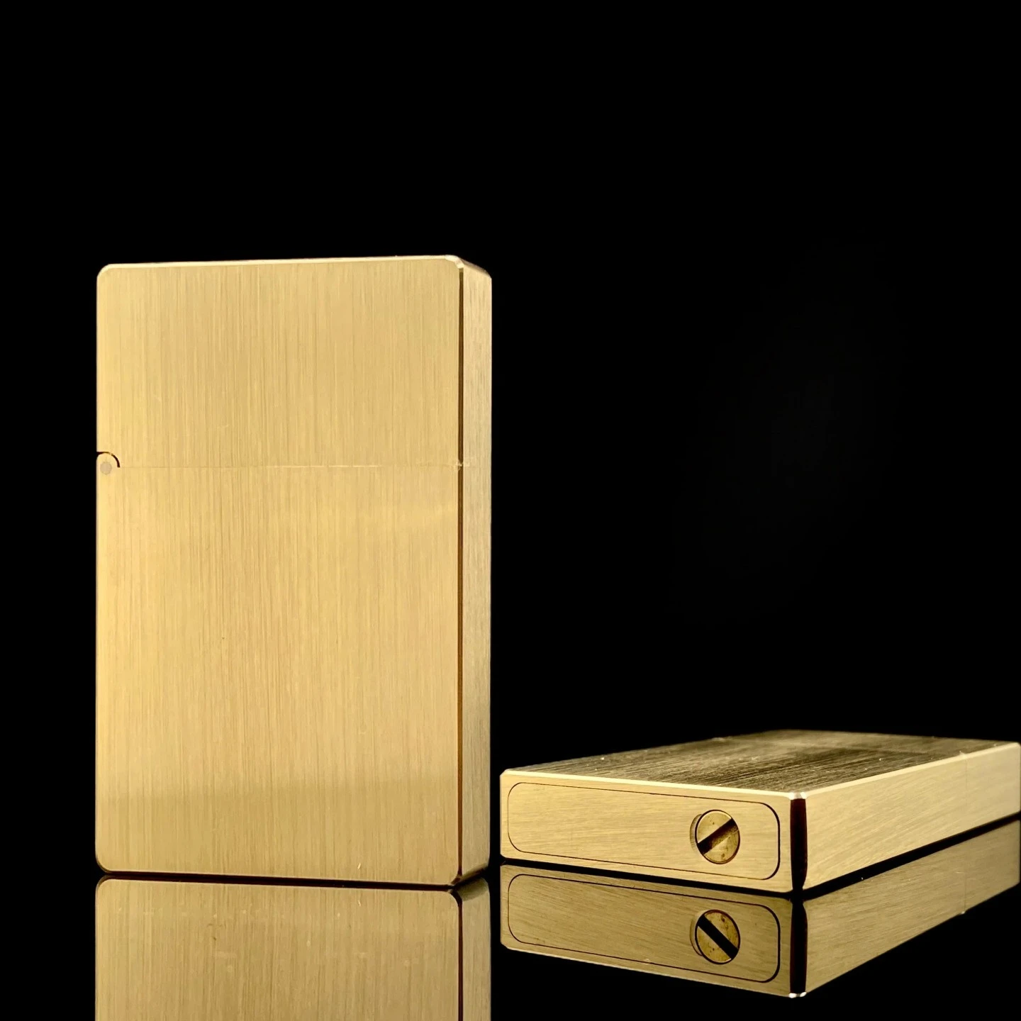 

Латунная керосиновая зажигалка Trench, ультратонкая портативная маленькая стальная пушка, креативная ретро-коллекция, мужские подарки