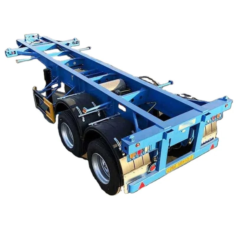 2/3 Axles Semi Trailer Cheap 40-45 Ton Payload 20/40 Feet Port Container Chassis Skeleton