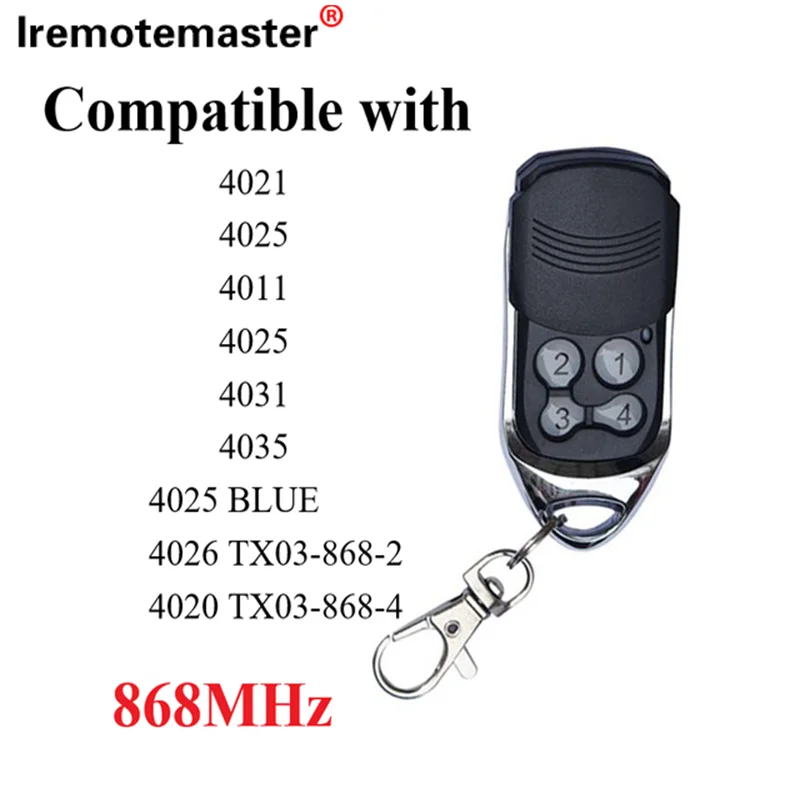 

For SM 4020 4021 4025 4011 4031 TX03-868-4 4026 TX03-868-4 Garage Door Remote Control Sommer 868MHz Rolling Code Gate Openers