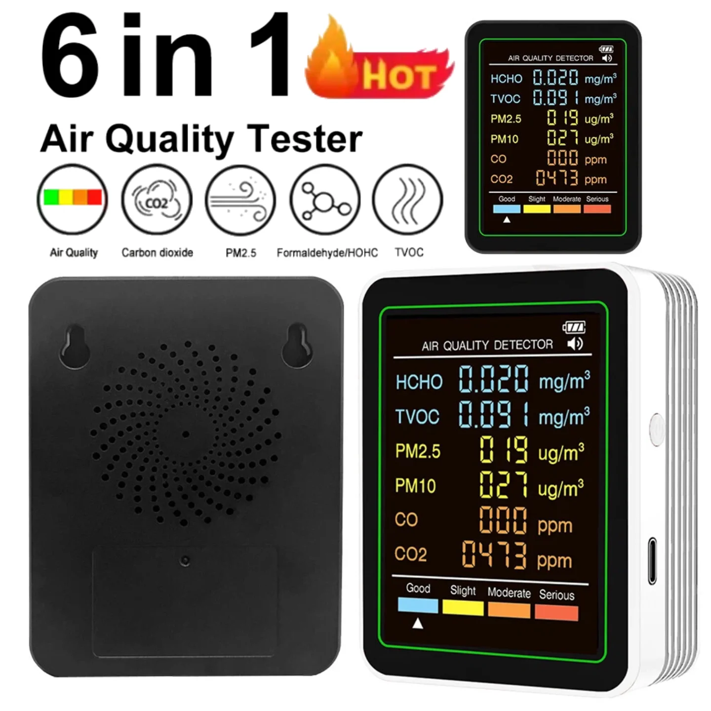 6-In-1 Air Quality …