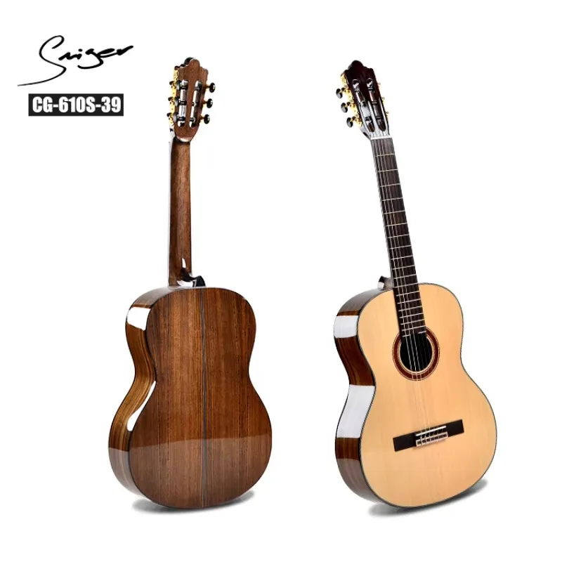 39 Inch Solid Spruce Classical Guitar OEM Factory
