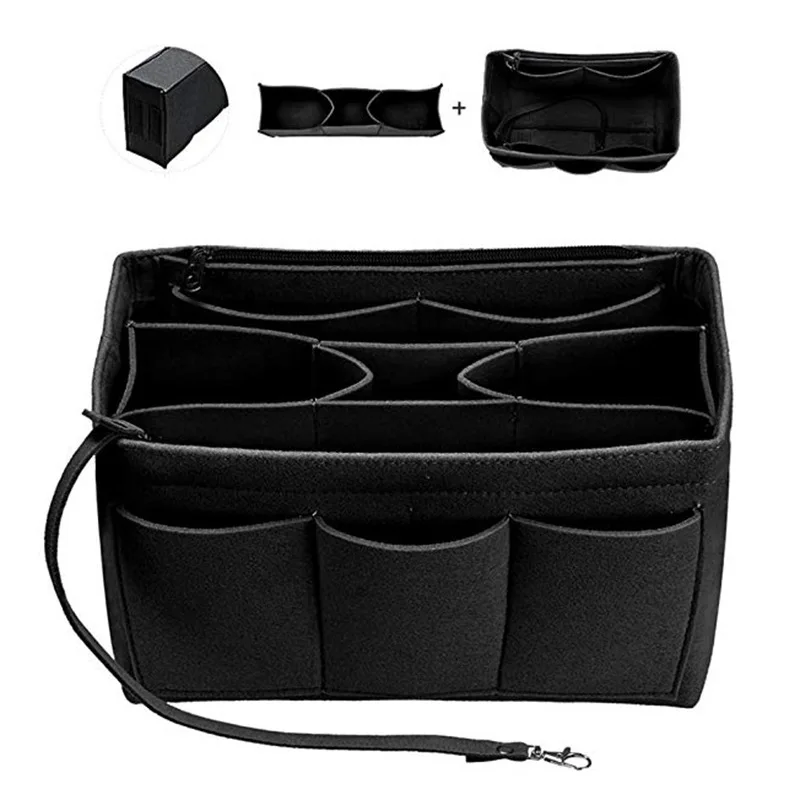 Felt Purse Insert Organizer, Bag in Bag Tote & Handbag Inner Shaper, Makeup Storage For Speedy 25 30 35 organizador de bolsos