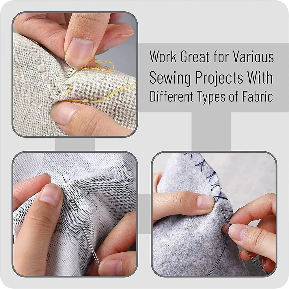 

Набор игл для ручного шитья из 55, иглы из нержавеющей стали, идеально подходят для различных проектов, включая вышивку и ремонту.