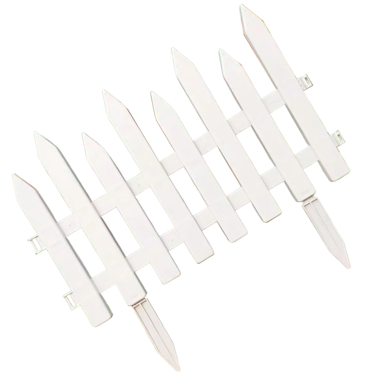 سياج حديقة من البلاستيك الأبيض، حواف المناظر الطبيعية المزخرفة لأسرّة الزهور، ديكور عيد الميلاد، سهل التركيب #2