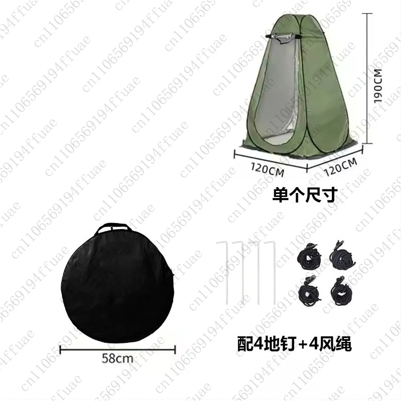 Single-Person 1.2 X 1.2 X 1.9m Outdoor Shower Tent Thickened Insulated Single-Layer Portable Toilet Foldable Portable Toilet