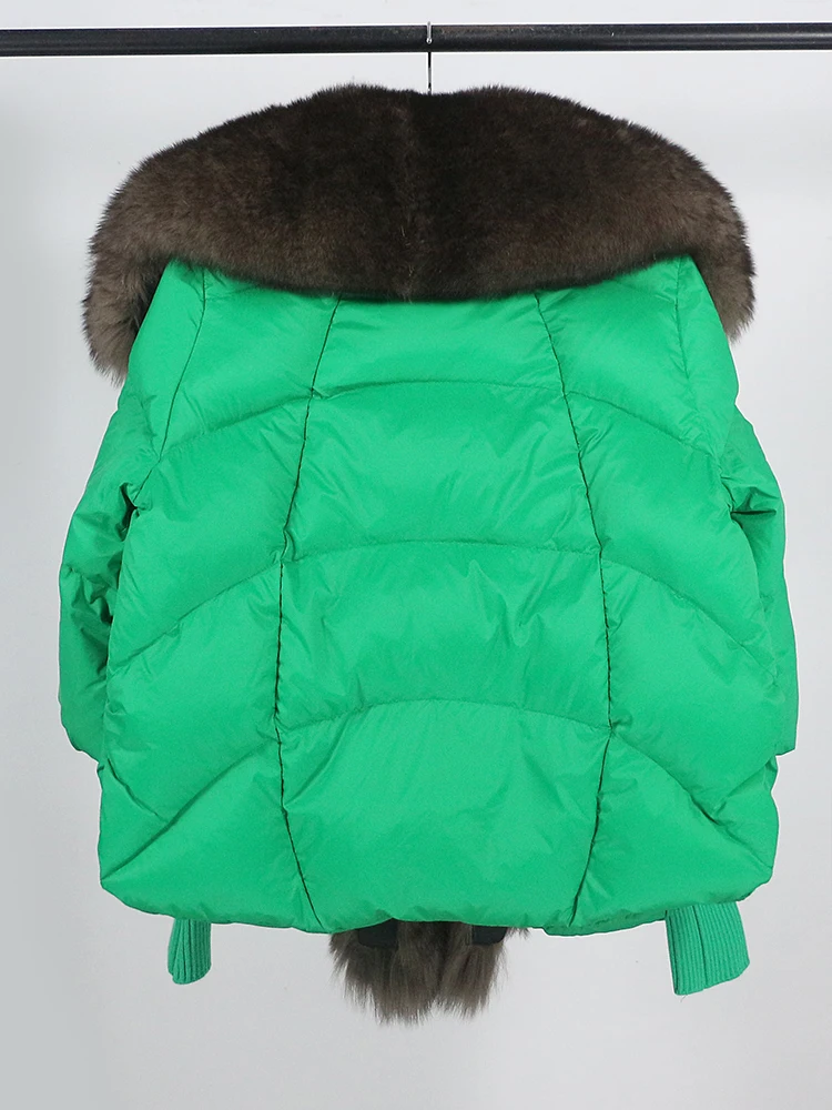Lose Natürliche Echt Fox Pelz Kragen Mantel Dicke Neue Europäische Mode Weiße Ente Unten Jacke Winter Frauen Warme Luxus Oberbekleidung – Detail 20