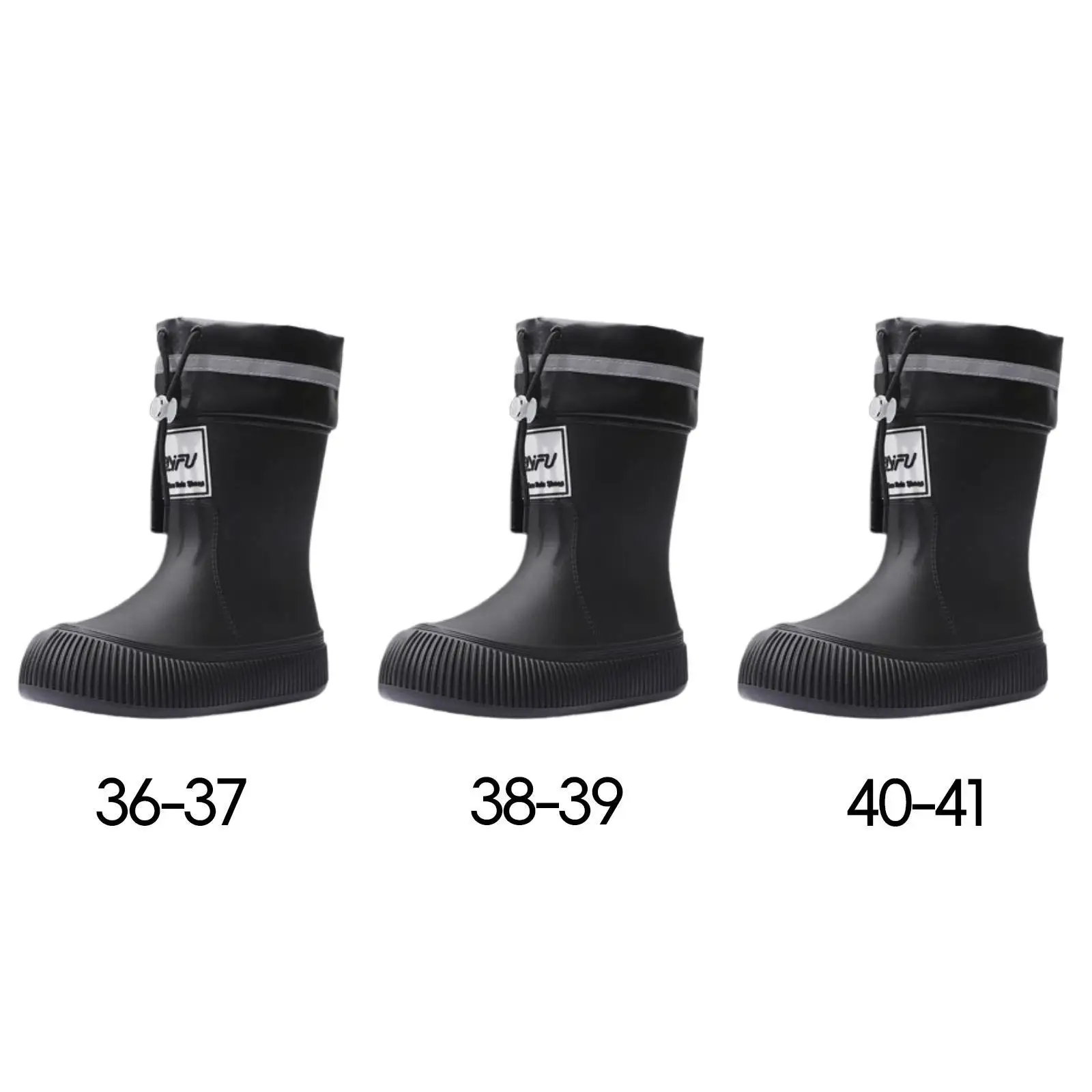 Women Rain Boots Waterproof Comfortable Fashion Work Shoes Non Slip Rainboots for Outdoor Cycling Traveling Camping Fishing