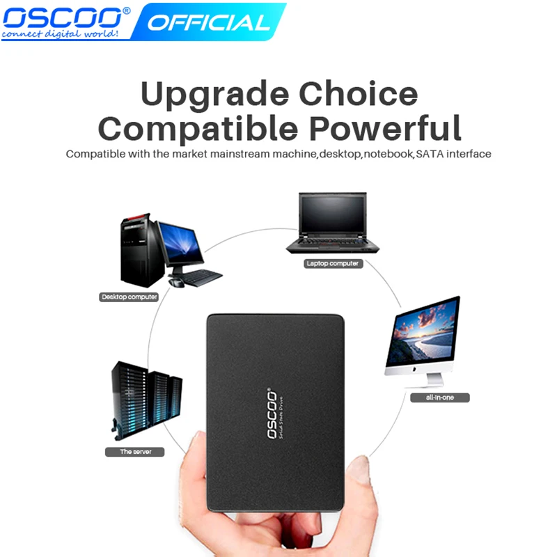 OSCOO SSD 480gb 256gb 240 GB 128gb 120gb 2,5 Sata 3 Unidad de estado sólido Disco duro HD para computadora portátil de escritorio