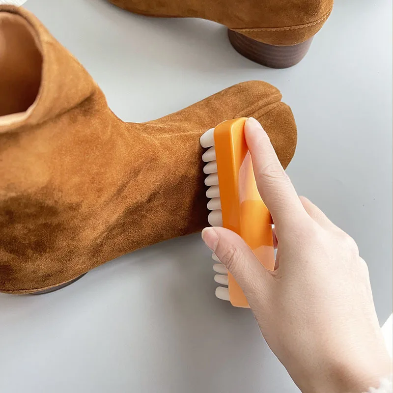 Leather Brush For Suede Boots Bags Scrubber Cleaner White Rubber Crepe Shoe Brush Household Necessary