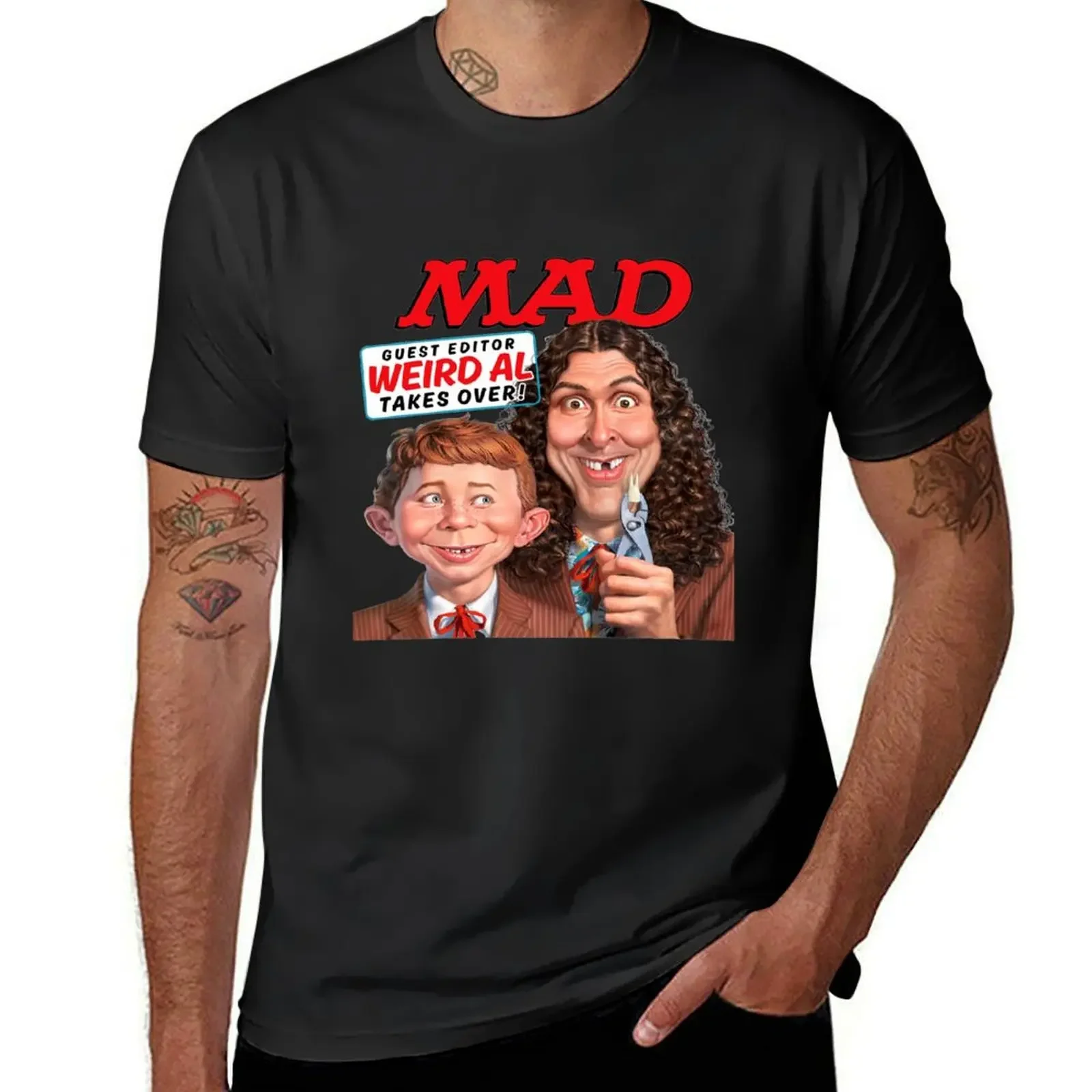 MAD Guest Editor Weird Al Takes Over T-Shirt cute tops kawaii clothes mens plain t shirts