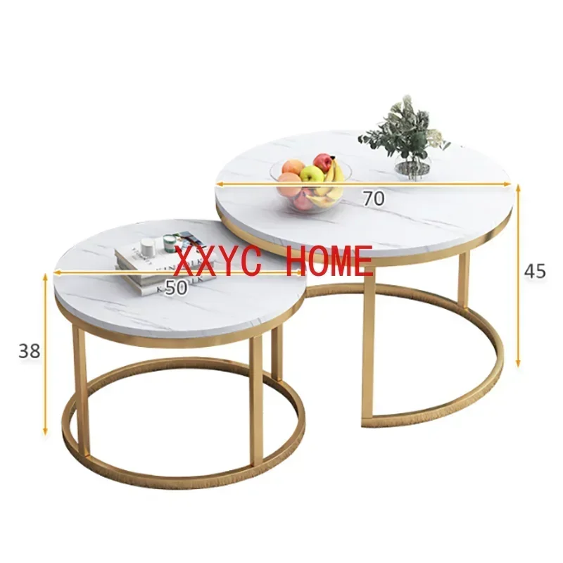 Nordic Living Room Coffee Table Writing Luxury Round Side Coffee Table Living Room Furnituremesa De Centro Household Products