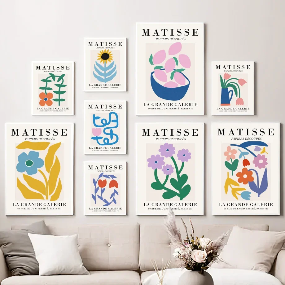 

Sunflower Tulip Lemon Abstract Flowers Matisse Art Canvas Painting Nordic Posters And Prints Wall Pictures For Living Room Decor