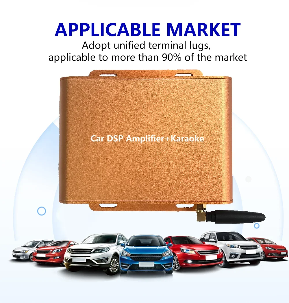 2026 Bosstar Korean Amplifier Car Audio Karaoke Ktv With Car Wireless Microphone DSP Power Amplifier For Android Stereo