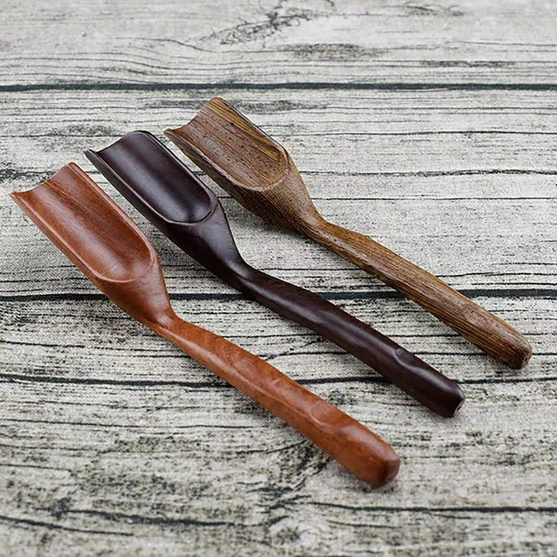 Chinese Kongfu Wooden Bamboo Retro Style Natural Tea Scoop Delicate Spoon Portable Teaspoon Tea Accessories