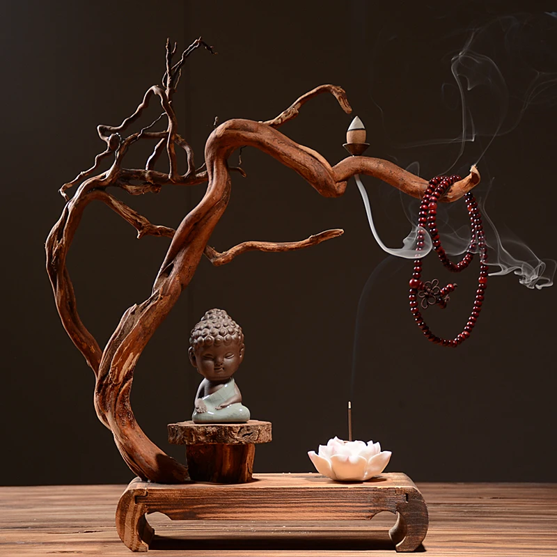 Stick Incense Holder Waterfall Reflux Incense Stand Craft Large Burner Ensensoir Censer Adornos Para El Hogar Smoke Sources