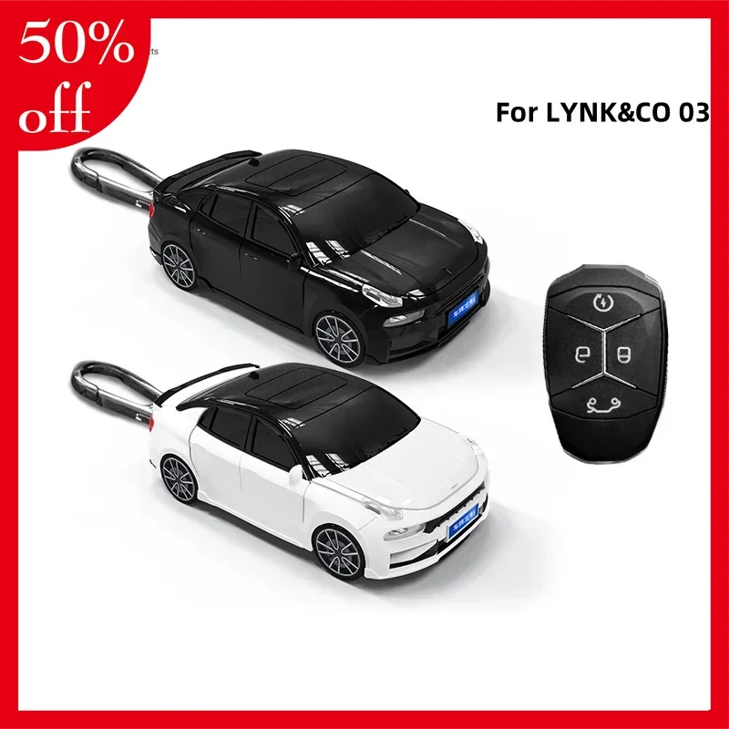 

For LYNK&CO 03 Key Cover with Lights Car Keyfob Car Model Key Protector Auto Accessories Creative Personalized Gifts