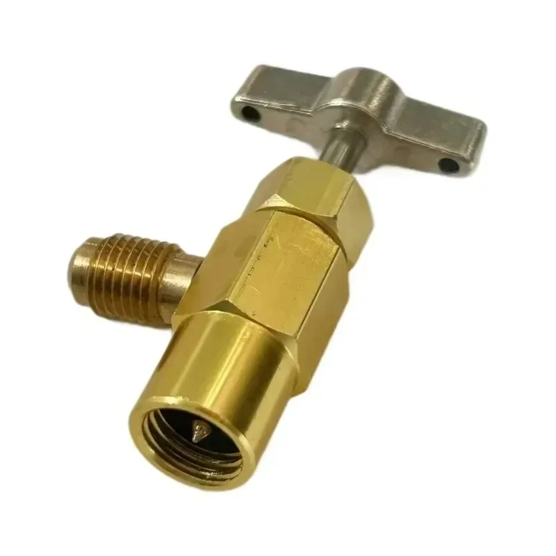Opener Valve 1/2ACME Outer 1/4 Thread Adapter R-134A Automotive Air Conditioner Refrigerant Can Dispensing Bottle Tap