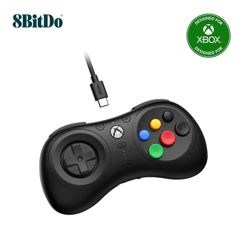 وحدة تحكم ألعاب 8Bitdo M30 لسلسلة Xbox X/S/One إصدار سلكي لوحة ألعاب للكمبيوتر الشخصي Windows 10/11 مع وحدة تحكم ألعاب تخطيط 6 أزرار