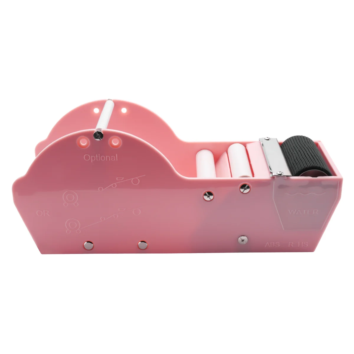 Desktop Pink Tape Dispenser,Water Activated Tape Dispenser, Gum Tape Dispenser Sealing Office Supplies for