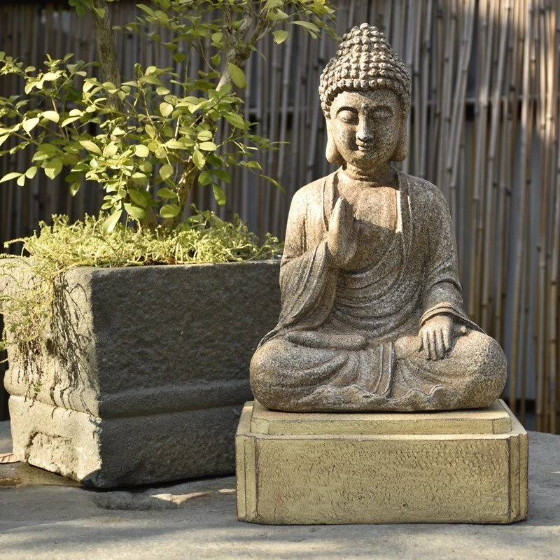 

Sakyamuni Buddha Statue Ornaments, Yard Garden, Home Decor, Decorative Figures, Courtyard, Outdoor, Balcony, Landscaping Gift