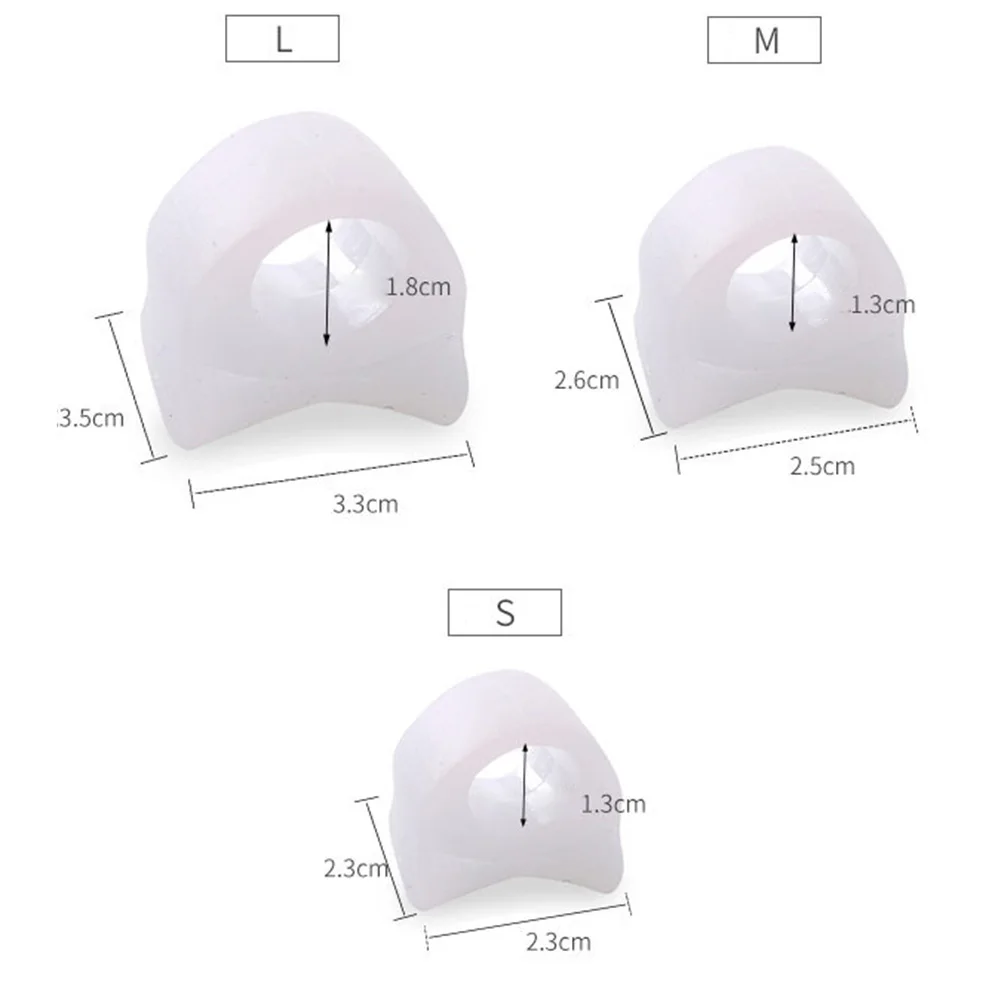 1 Paar Voetneus Corrector Ring Pijnloos Transparant Hallux Valgus Corrector Pads Zacht Comfort Wasbaar Herbruikbaar Voetverzorgingsgereedschap