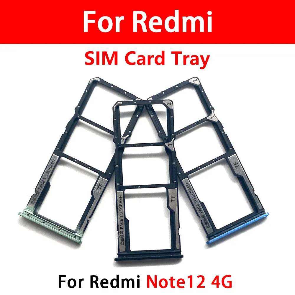 SIM Card Slot SD Card Tray Holder Adapter For Xiaomi Redmi Note 12S 12 4G 5G