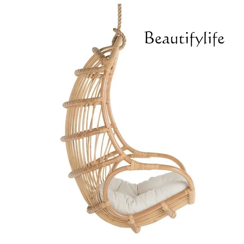 Outdoor courtyard hanging bird's nest hanging chair waterproof indoor hanging basket rattan household lazy balcony rocking chair