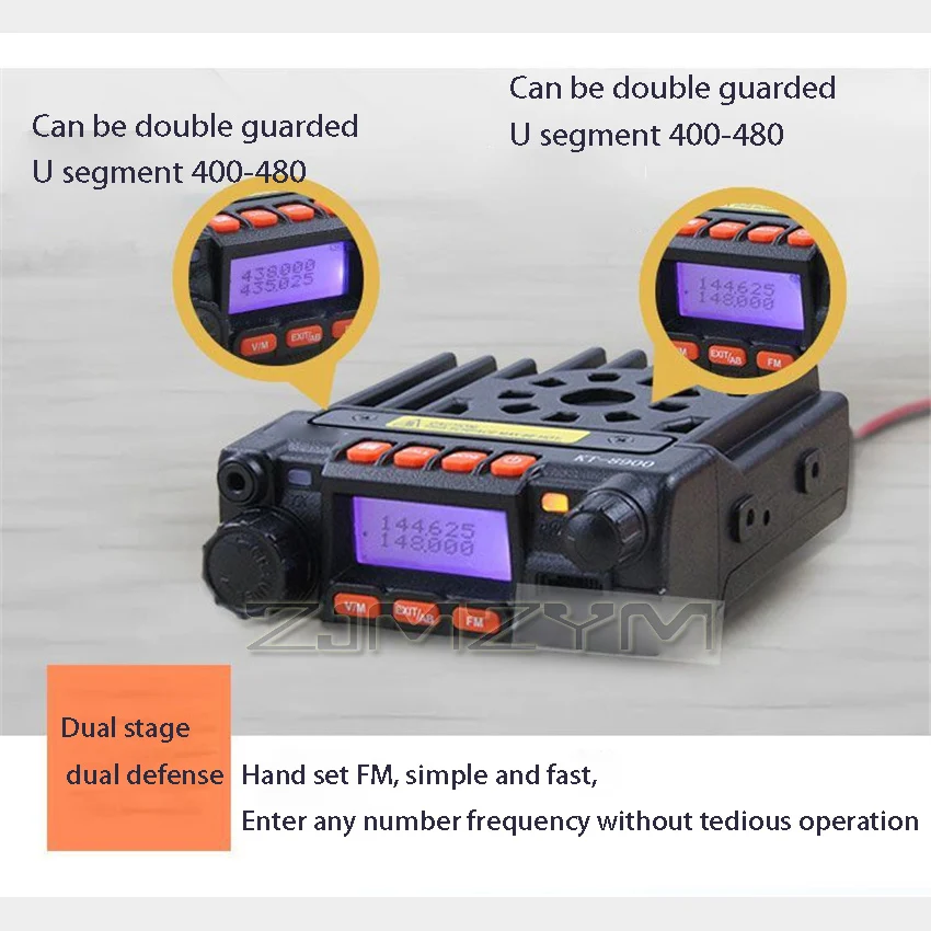 KY-8900 Walkie Talkie For Mini Cars Dual Segment Car Radio Station Car Radio Station UV Dual Frequency Off-road Vehicle Intercom