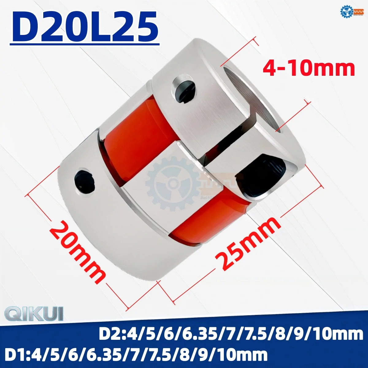 Plum Coupling D20L25 Flexible Plum Coupling For Stepper Motor Coupler Shaft Couplings CNC 3D Printer 4mm 5mm 6mm 8mm 10mmOD20
