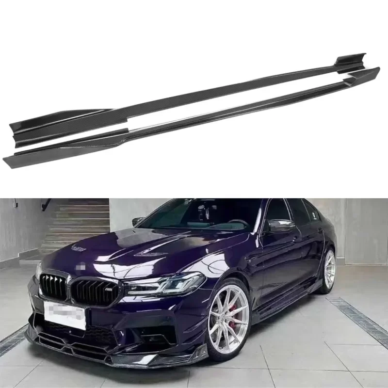 True Carbon Fiber A Shaped Side Skirts for BMW F90 M5 2018 Onwards Perfect Fit Replacement Body Kit Accessories