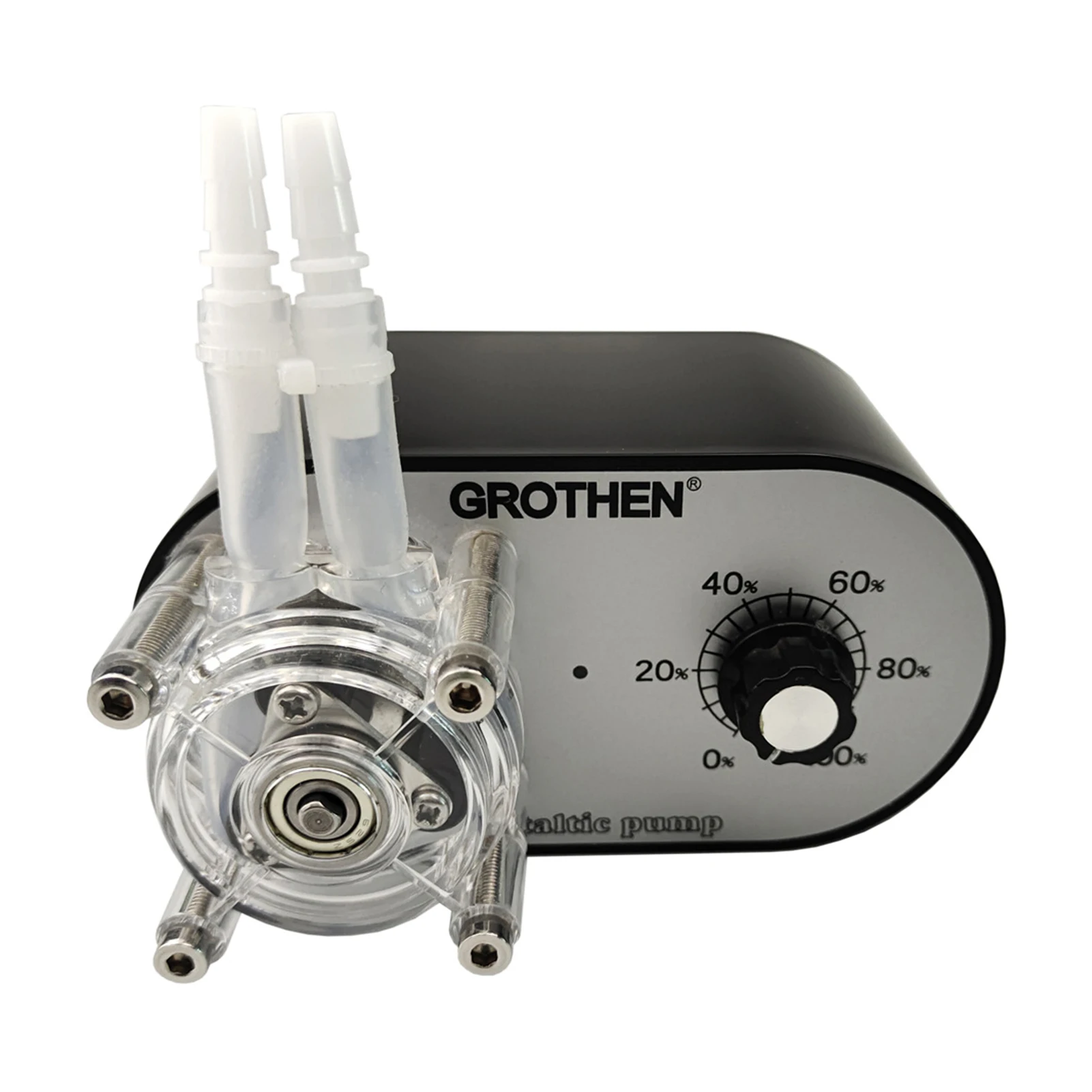 GROTHEN G328A Peristaltic Pump 100-240V 114-500ml/min Adjustable High Flow Rate Food Grade Platinum Vulcanized Silicone Tube