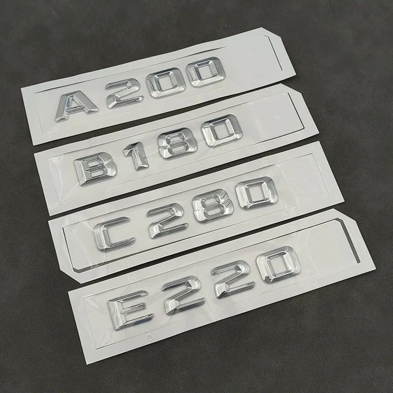 

3D Chrome Car Letters For Mercedes Benz A160 A180 A200 B180 C180 C200 C220 C250 C300 E220 E300 E320 E350 E400 E500 Logo Sticker