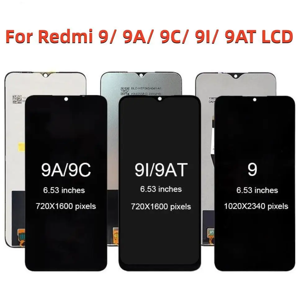 

6.53" For Xiaomi Redmi 9A 9C 9I 9AT LCD M2006C3MG Touch Screen For Redmi 9 LCD M2004J19G Display M2006C3LI Replacement Parts