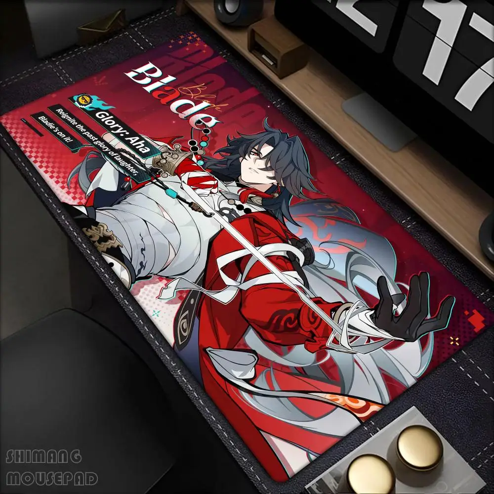 Qianzhi Blade Game Honkai Star Rail Mouse Pad Large Desk Mat Keyboard Ergonomic Office Rubber PC