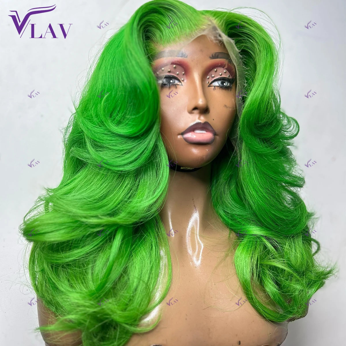 Green Color 360 HD Transparent Lace Front Human Hair Body Wave Colored Green 13×6 HD Lace Frontal Wig Glueless Wigs Wear And Go