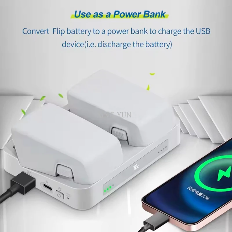 双方向バッテリー充電ハブ急速充電器サイドバイサイドバトラーマネージャーパワーバンクサイドバイサイド-dji-フリップドローンアクセサリー