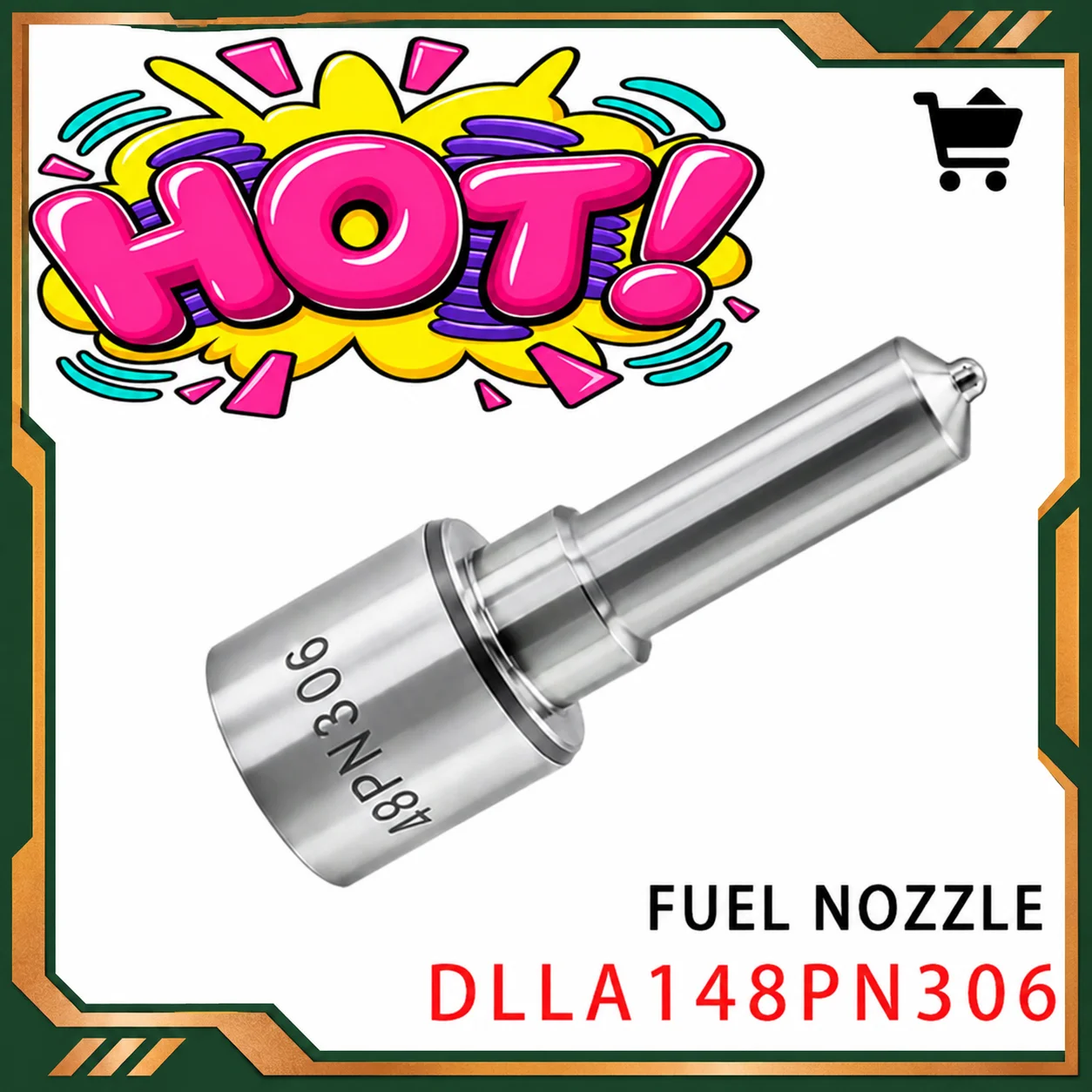 DLLA148PN306 Diesel Nozzle DLLA145PN238 DLLA146P768 Flat Head White Needle Injector Tip For Common Rail Engine XI1424