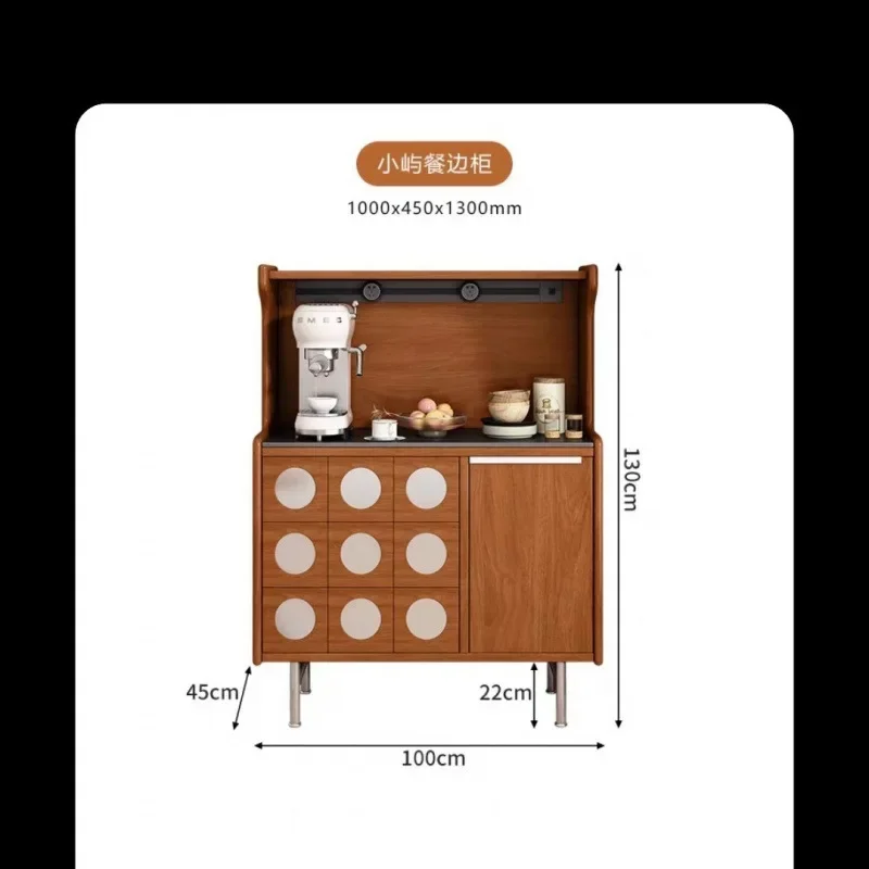 

yj32 Nordic medieval dining side integrated retro tea cabinet storage coffee side cabinet living room solid wood cabinet