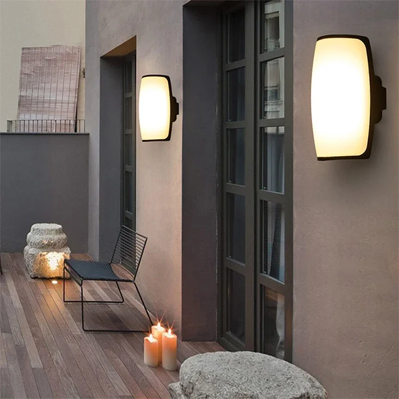 TEMOU Contemporary LED Outdoor Wall Lamps Electric Simplicity Waterproof Balcony Hallway Courtyard Villa Gate Hotel