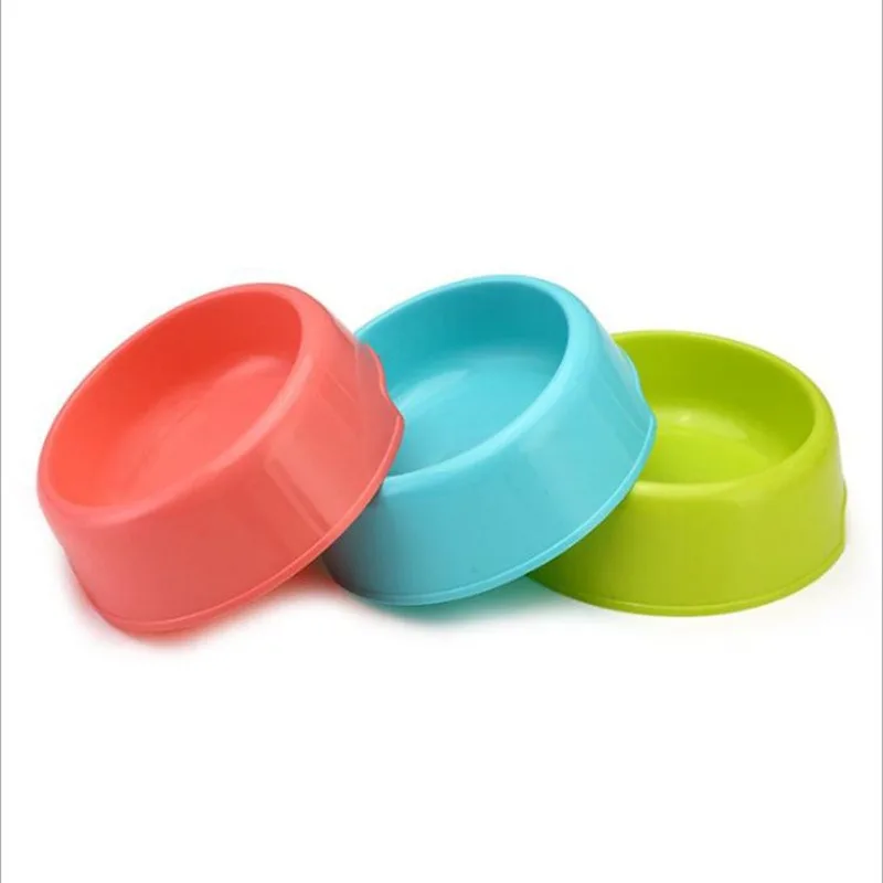 New affordable pet bowl candy-colored cat tableware bowl anti-knock over water single bowl cat food and dog food bowl