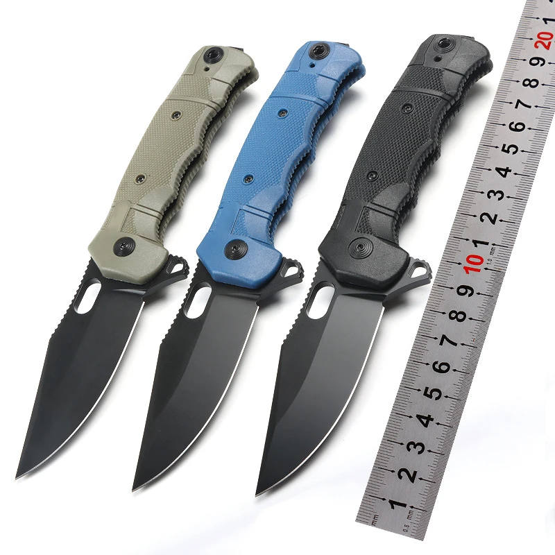 Portable Outdoor Camping Pocket Fold Knife 5CR15 Blade Nylon Glass Fiber Handle Hunt Survival Tactical Knives Utility EDC Tools