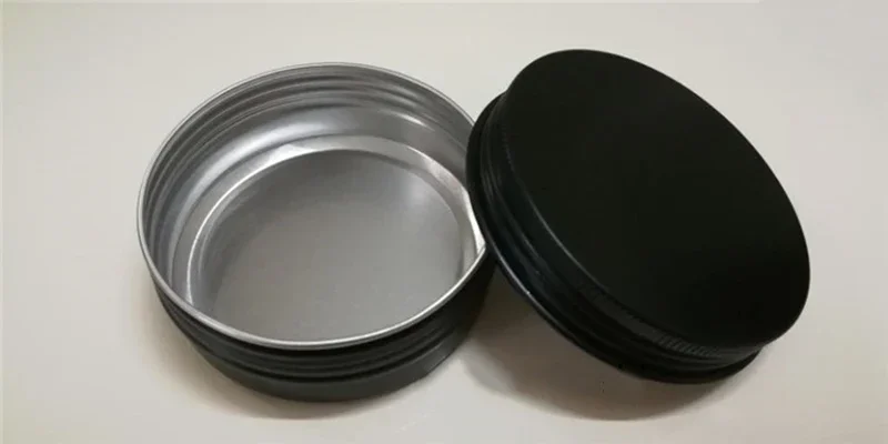 10g 20g 30g 50g 60g 80g 100g 150g 200g Matte Black Aluminum Jar Cosmetics Lotion Bottle Empty Cream Container Refillable Tin