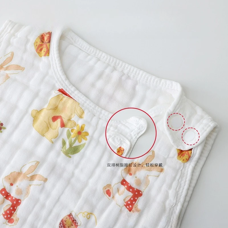 Summer Gauze Sleeping Bag Is Soft and Comfortable, Water-absorbing and Breathable, Newborn Anti-kick Baby Sleeping Bag