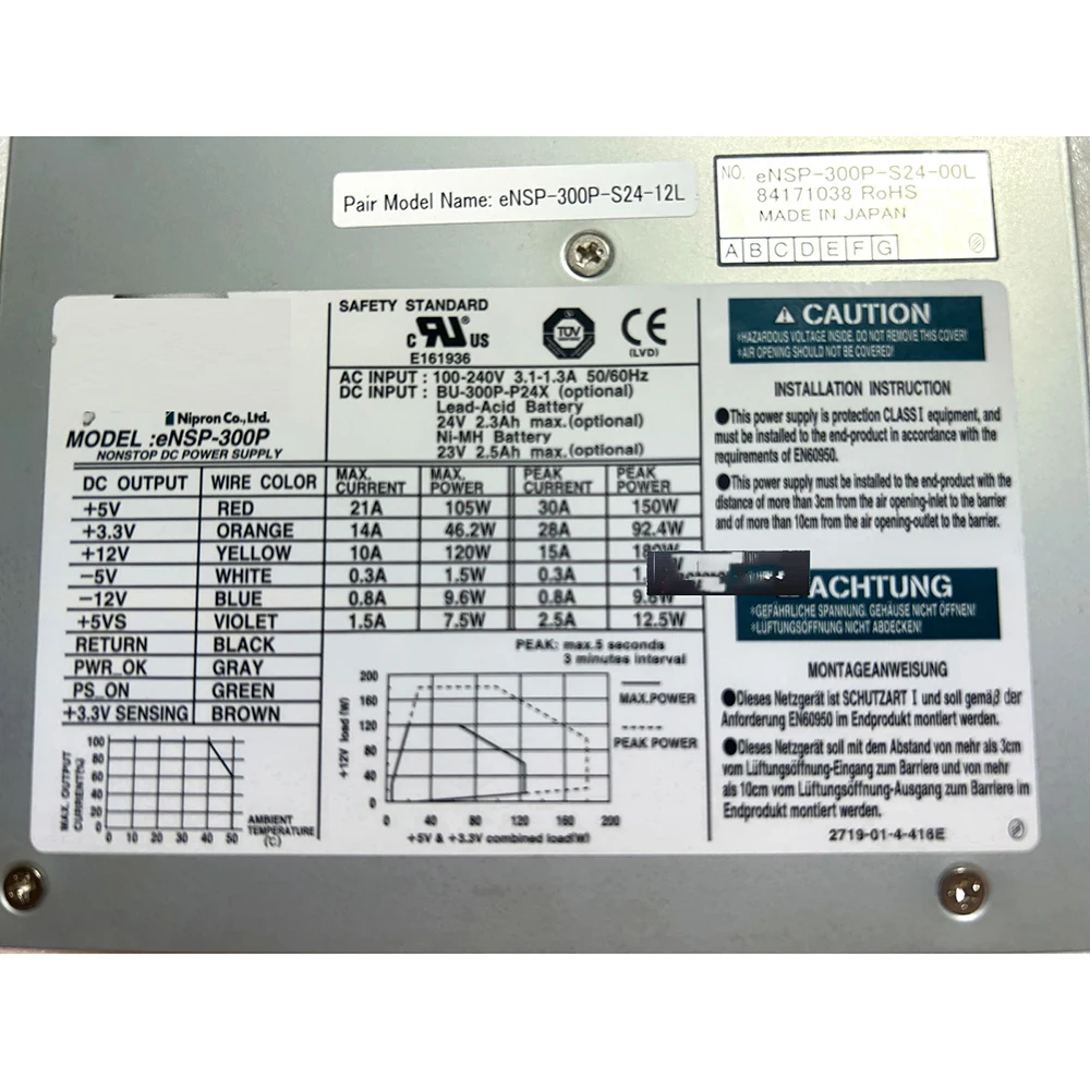 ENSP-300P For NIRON Medical Power Supply ENSP-300P-S24-12L