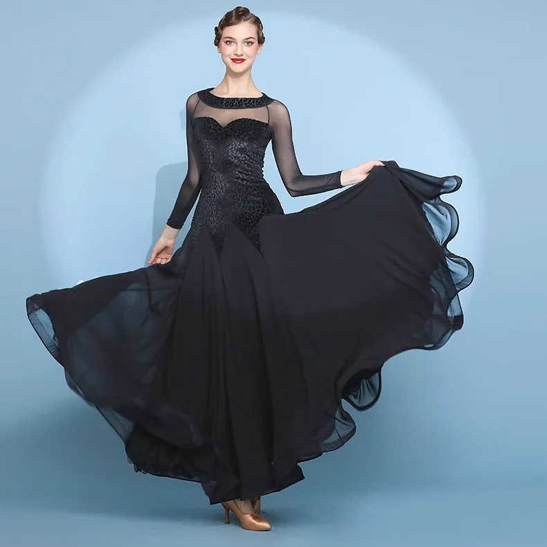 Nouvelle robe de danse de salon latine Salsa Cha cha Tango robe de salon Standard robe de danse moderne # 2117 costume de danse femme