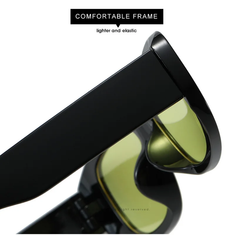 Square Frame Ins Sunglasses Women's New Ocean Piece Sunglasses Tide Oval Fashion Small Frame Camera Glasses