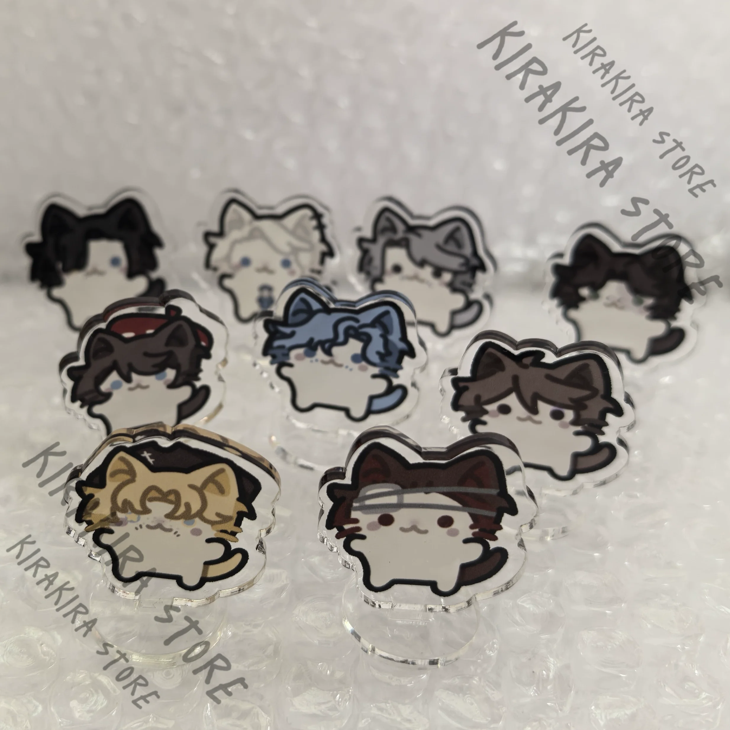 

Identity Ⅴmini Cat Shaped Acrylic Standing Plate Birthday Gift Figurine Ornaments Fools Gold Edgar Valden Luca Balsa Aesop Carl